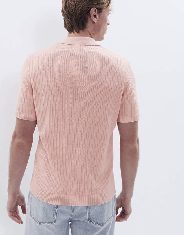 UNISON - Wavy Stitch Knit Polo