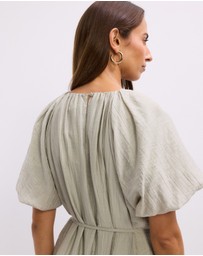 The Fated - Noa Puff Sleeve Midi Dress