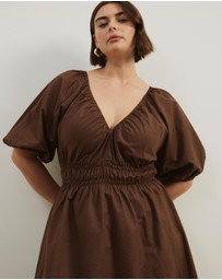 Atmos&Here Curvy - Darla Linen Blend Midi Dress