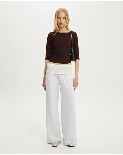 Cotton On - Fold Over Waistband Sweatpant