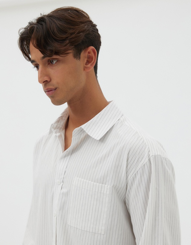 AERE - Echo Stripe Boxy Shirt