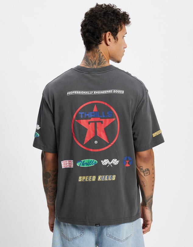 Thrills - Super Charged Box Fit Oversize Cropped Tee