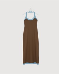 Revibe - Repaired BY JOHNNY. Colette Halter Midi Dress - AU 10