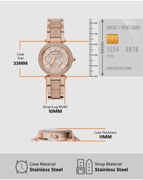 Michael Kors - Mini Parker Rose Gold-Tone Chronograph Watch