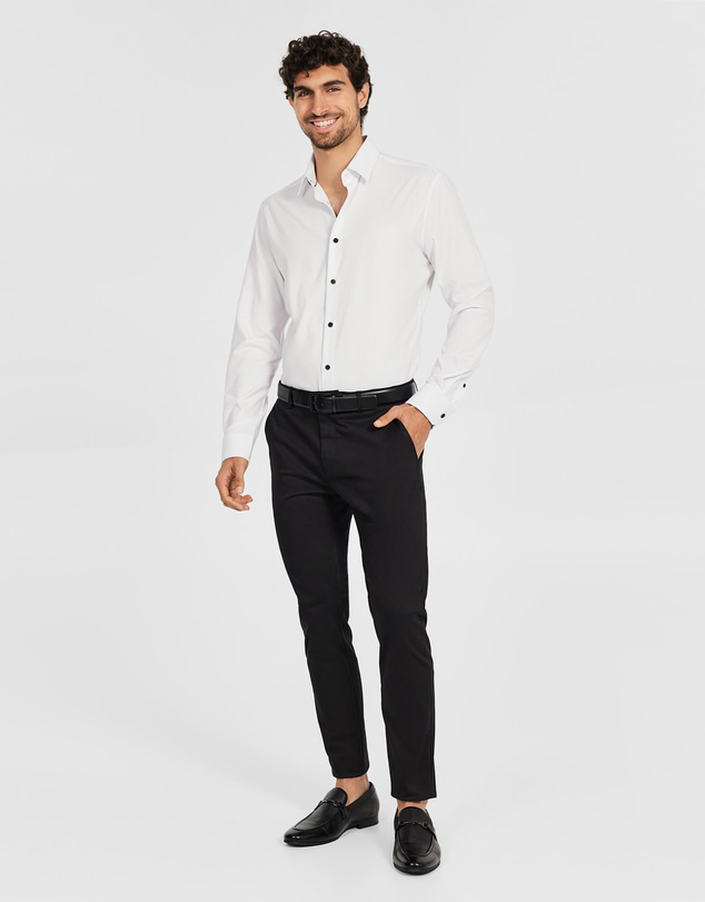 Tarocash - Cy Slim Textured Bamboo Shirt