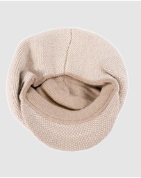Max Alexander - European Made Beige Wool Beret Cap