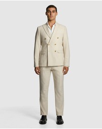 yd. - Koda Slim Fit Double Breasted Stretch Suit Jacket