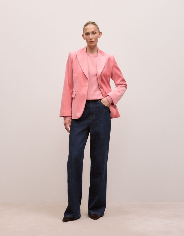 Trenery - Velvet Blazer in Dusty Rose