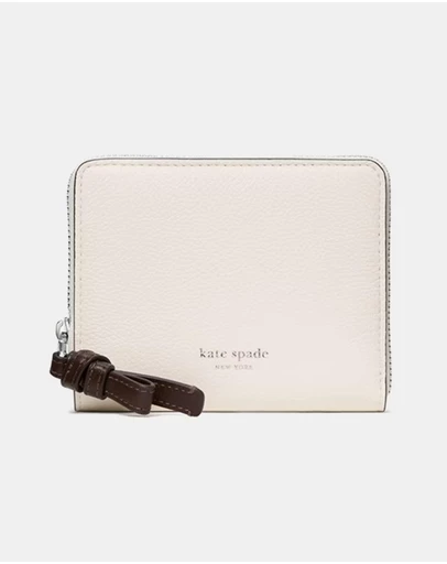 Kate Spade - Loop Colorblocked Pebbled Leather Small Zip Around Wallet