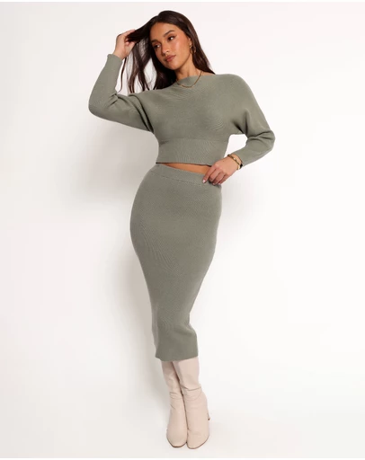 Petal & Pup - Serena Knitted Set - Olive