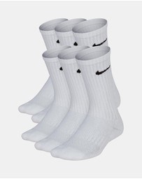 Nike - 6-Pack Cushioned Crew Socks - Teens