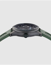 Aston Martin - HDL IP Black Bertelli Green Silicone Strap Watch