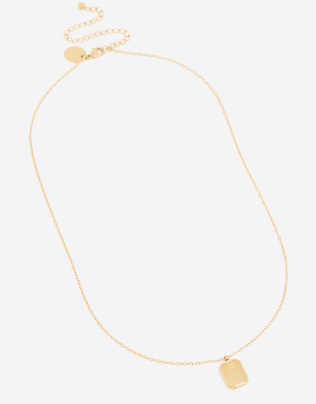 Lovisa - Waterproof Gold Plated Stainless Steel Birth Flower June Rose Necklace