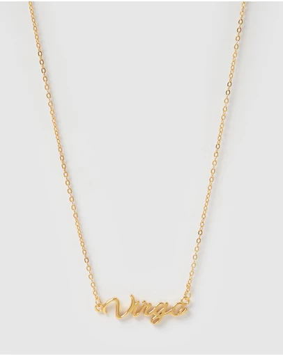 Izoa - Virgo Written Star Sign Necklace
