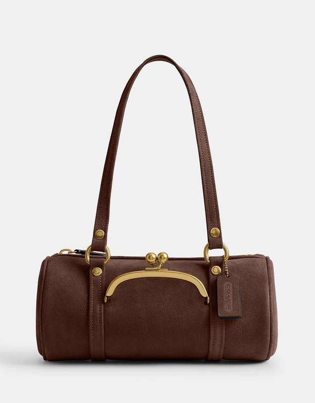 Coach - The Coach Originals Suede Kisslock Barrel Bag 28