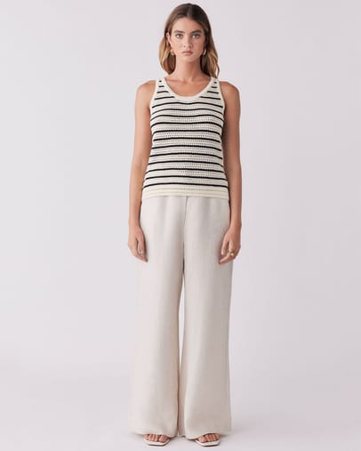 Black/Cream Stripe