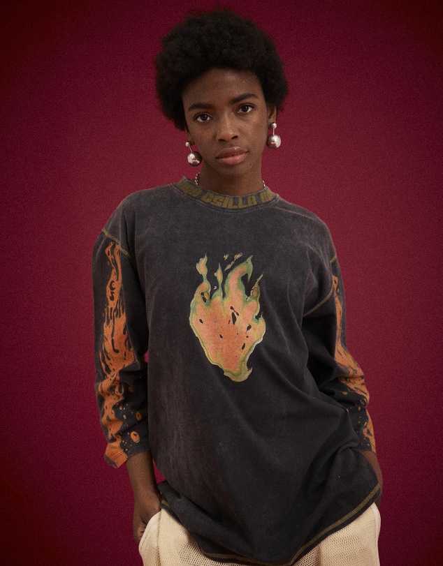KINGA CSILLA - Flaming Heart Tommy Tee