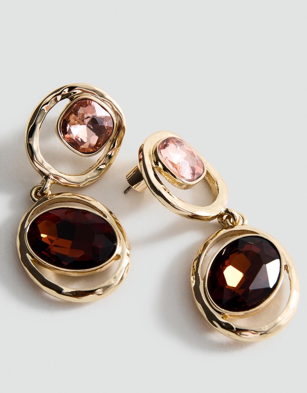 M.N.G - Pendant Crystals Earrings