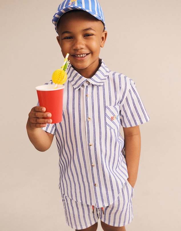 Huxbaby - Ocean Stripe Shirt - ICONIC EXCLUSIVE - Babies-Teens