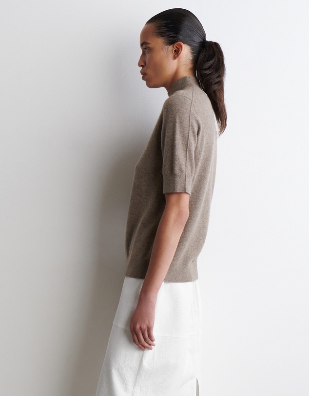 COS - Cashmere Mock-Neck T-Shirt