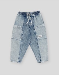 Goldie + Ace - Kit Pinstripe Denim Pocket Pants - ICONIC EXCLUSIVE - Babies-Kids