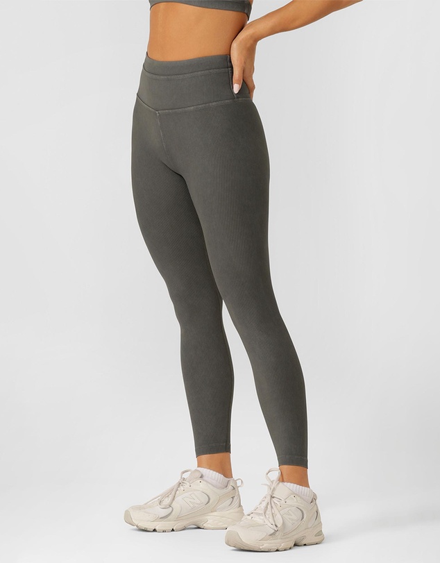 Lorna Jane - Perform Washed Rib Ankle Biter Leggings