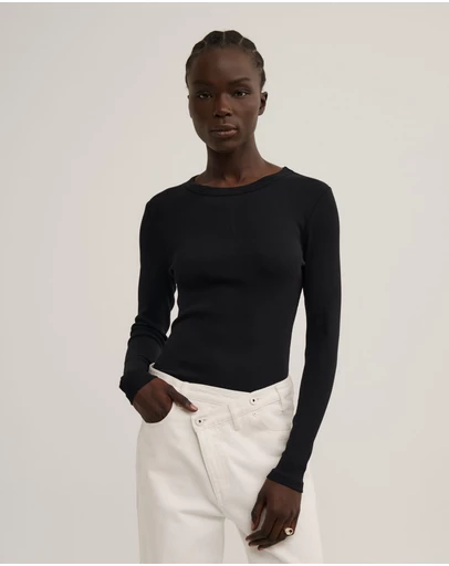 Witchery - Crew Rib Long Sleeve Top