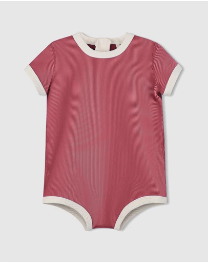 Zulu & Zephyr Mini - Mini Stripe Rib Infant Onesie - Babies-Kids