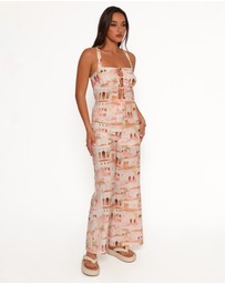 Petal & Pup - Devina Pants - Tan Print
