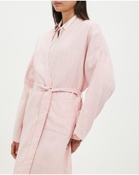 Gingerlilly - Mia Pink Linen Robe
