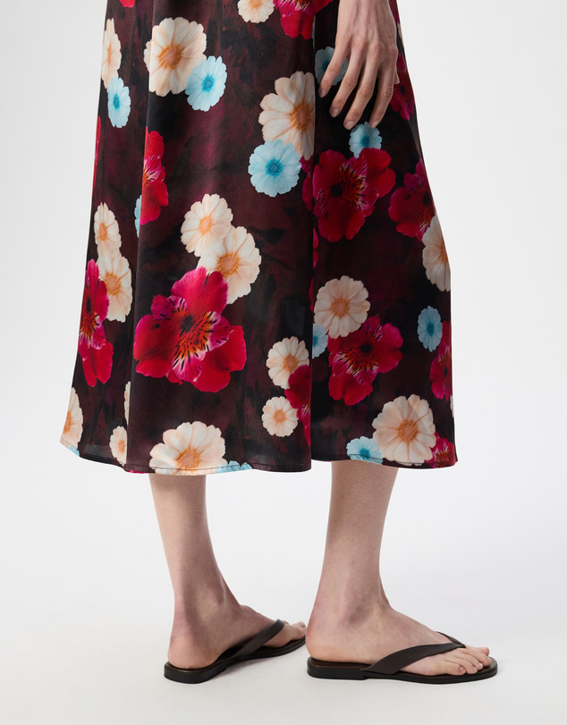 The Social Outfit - Silk Slip Dress - Cosmic Bloom