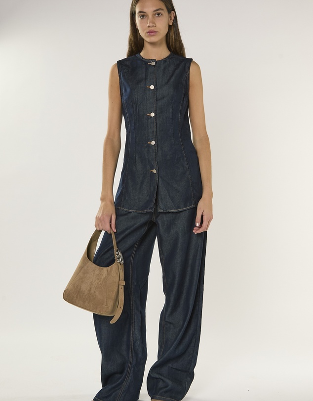 Glamorous - Denim Sleeveless Blouse