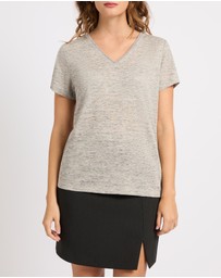 Marcs - Sam V Neck Linen Tee