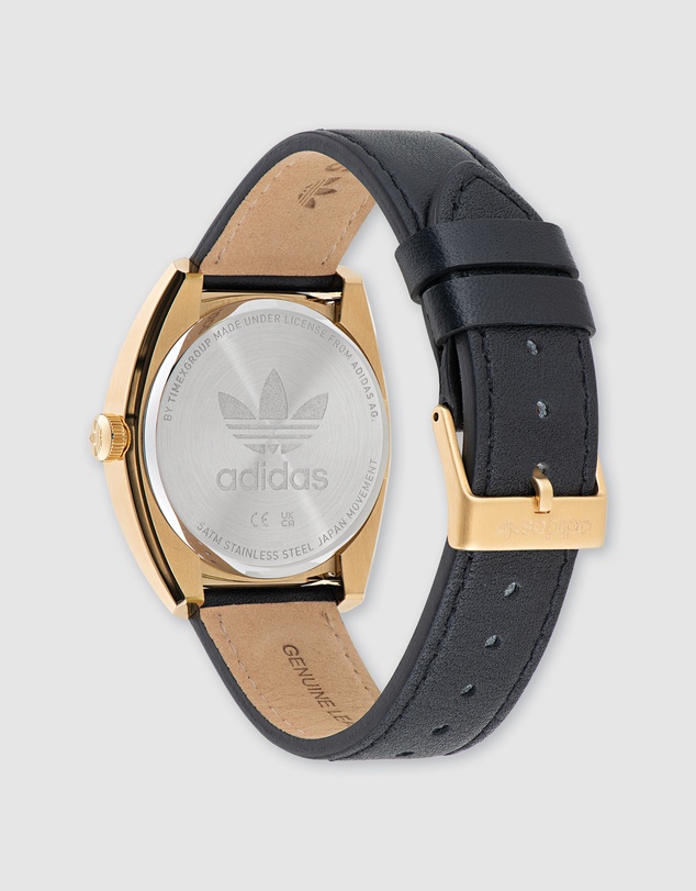 adidas Originals - Edition One - Gold Case & Black Leather Band