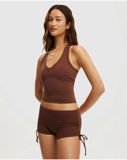 Cotton On Body Active - Ultra Soft Plunge Front Racer Tank