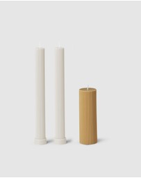 Black Blaze - Column Pillar Candle Combo