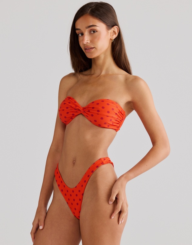 Vacay Swimwear - Positano Top Chilli Polka