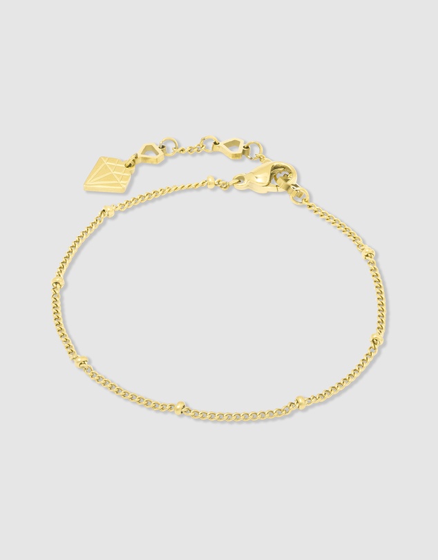 Wanderlust + Co - Beaded Gold Essential Chain Bracelet