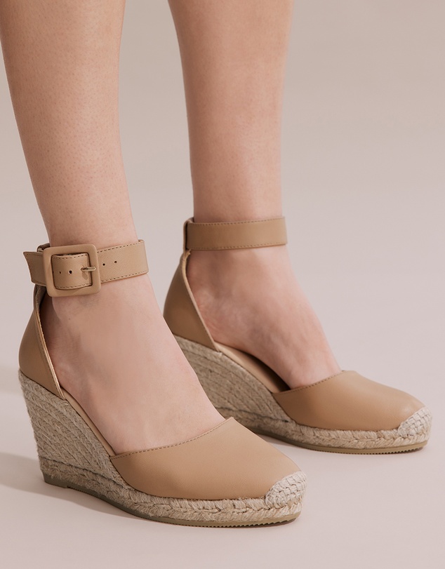 Country Road - Carolina Leather Espadrille Wedge