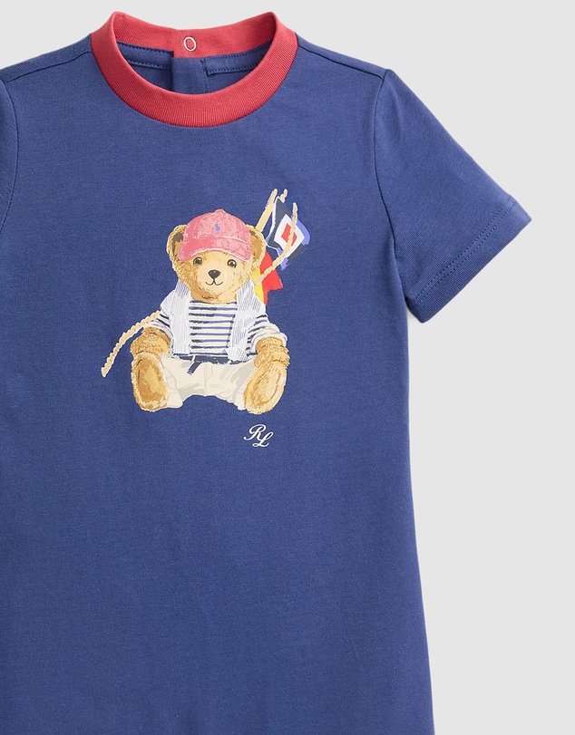 Polo Ralph Lauren - Polo Bear Cotton Jersey Shortall - Babies