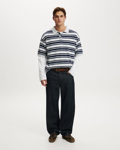 GREY MARLE BOLD STRIPE
