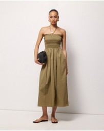 AERE - Aminta Strapless Midi Dress