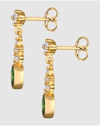 Elli Jewelry - Earrings Stud Crystal 925 Sterling Silver Gold-Plated