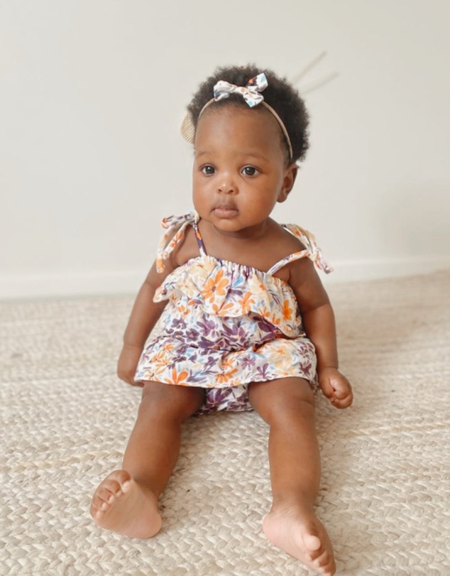 WITH LOVE FOR KIDS - Cotton Muslin Ruffle Playsuit - Babies