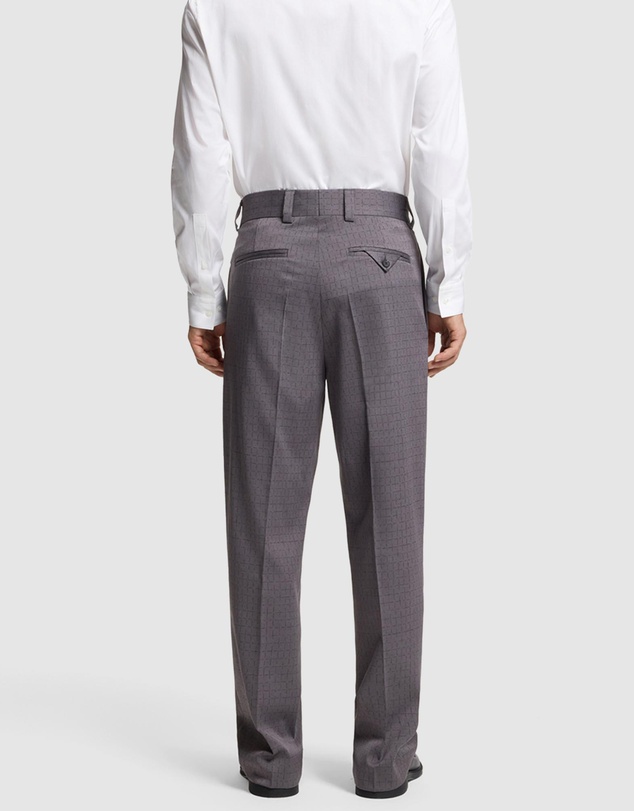 HUGO - Modern-Fit Trousers in Pin-Check Stretch Fabric