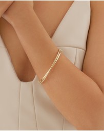 Michael Hill - 65mm Double Twist Bangle in 10kt Yellow Gold
