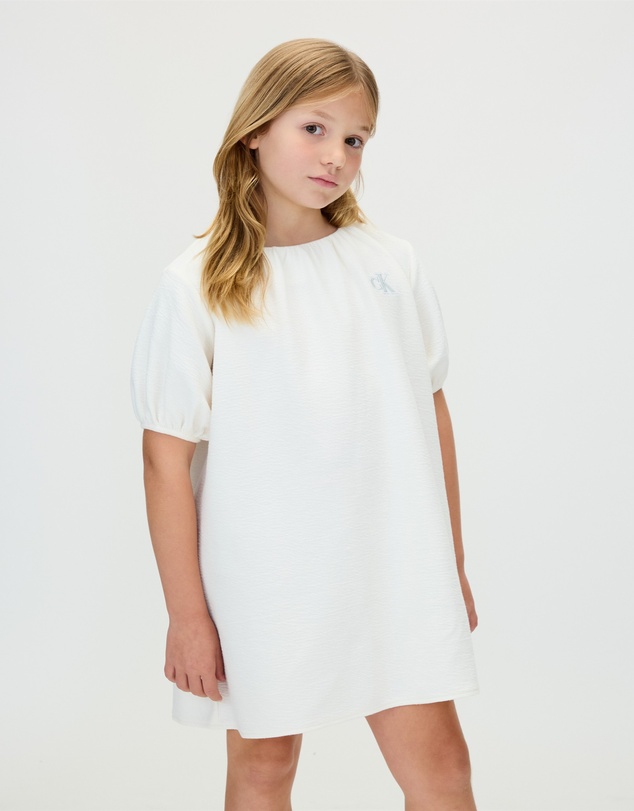 Calvin Klein Jeans - Girls Puff Sleeve Crinkle Dress