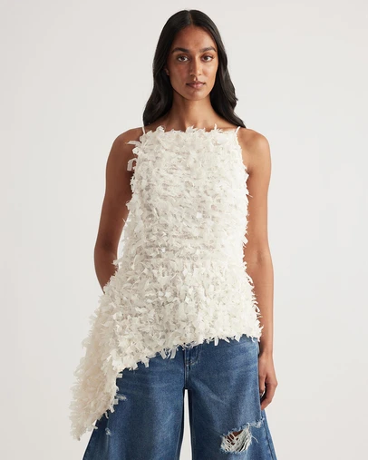 Decjuba - Nadia Textured Asymmetric Top