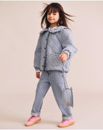Huxbaby - Vintage Bow Paperbag Denim Pants - Babies-Teens