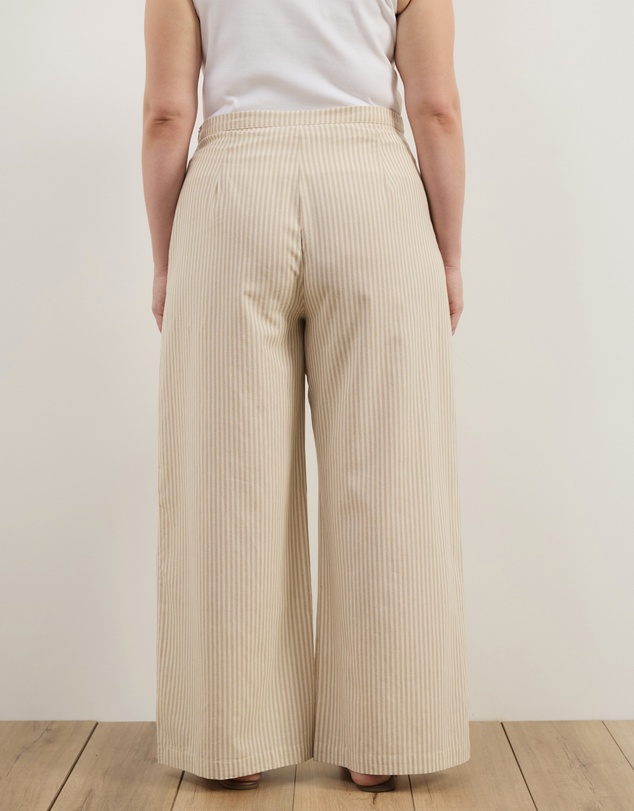 Atmos&Here Curvy - Charlie Wide Leg Stripe Pants
